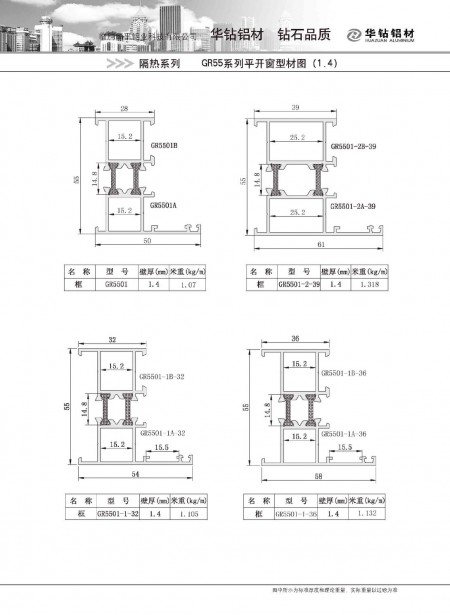 GR55系列平开窗型材图(1.4)