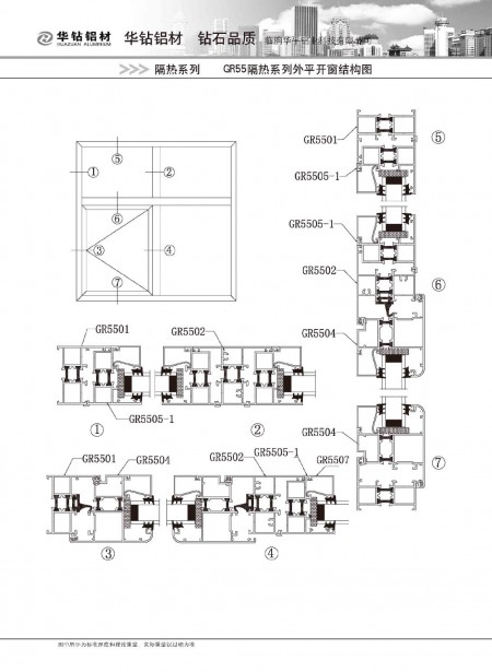 GR55系列平开窗型材图(1.4)