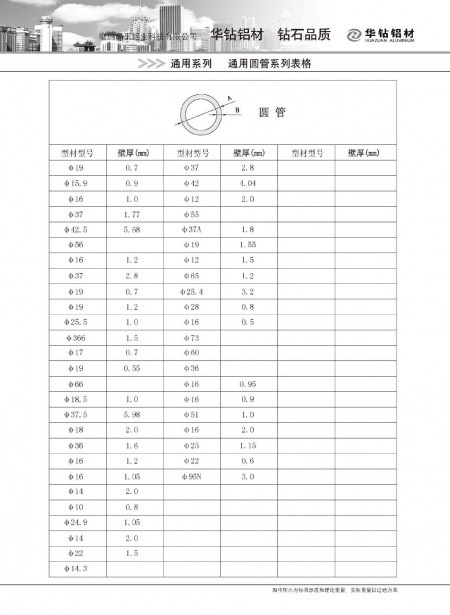 通用圆管系列